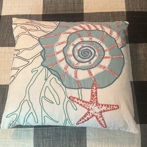 ⭐️Beach theme Elegant Cream Accent Pillow